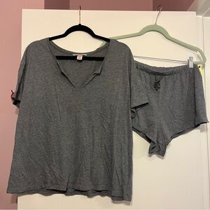 Victoria's Secret Charcoal Grey Sleep Set
